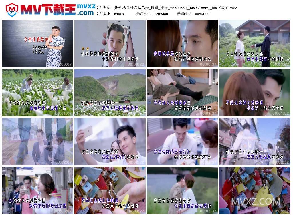 梦想-今生让我陪你走_国语_流行_YE500539